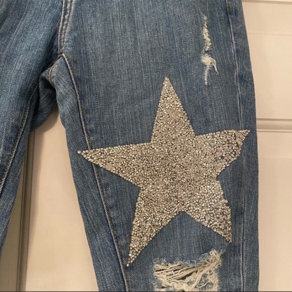 LF Carmar Denim Rhinestone Star Patch Mia Jeans - Picture 6 of 6